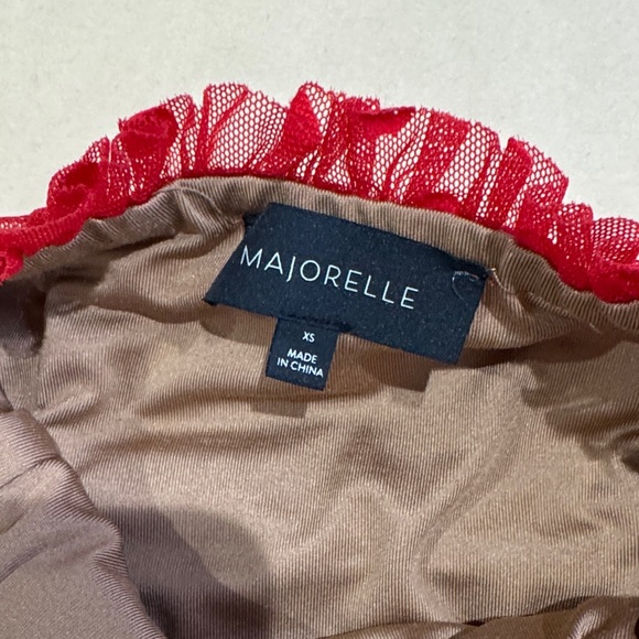 Wyn Bodysuit in Red — Sheer Polka Dot - Picture 2 of 5